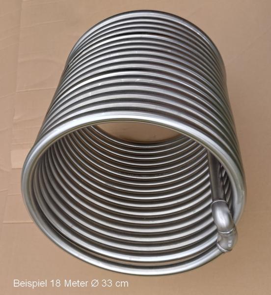 Edelstahlspirale Kühlspirale - Ø 33 cm - 24 Meter